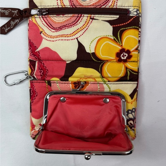 Vera Bradley Compact Taxi Wallet Clear ID Kisslock Coin Buttercup - Picture 2 of 6
